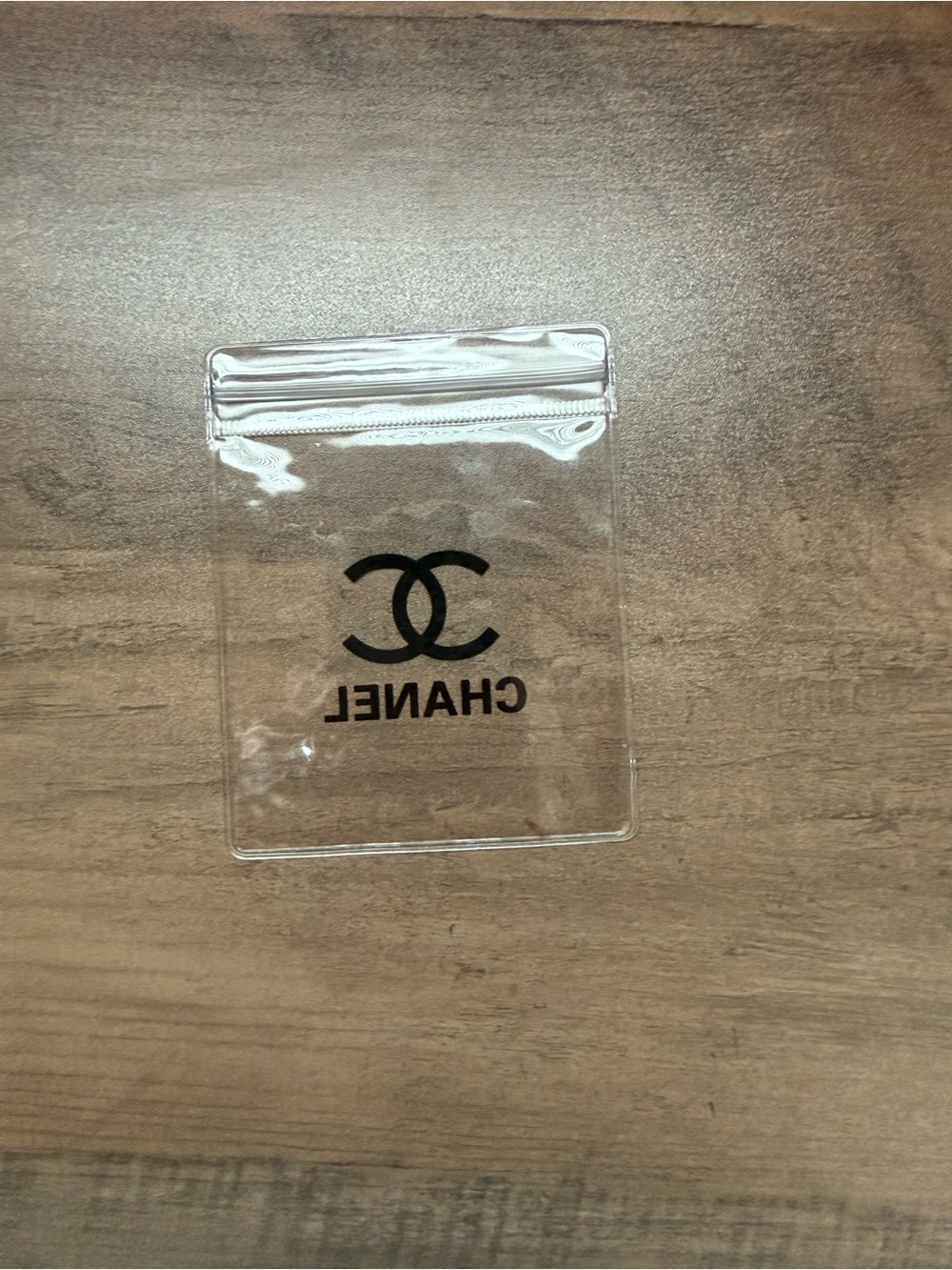 Clear PVC Pouch with Black Logo